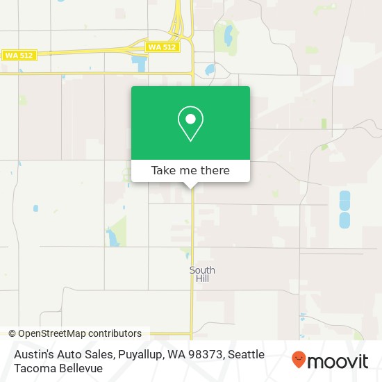 Austin's Auto Sales, Puyallup, WA 98373 map