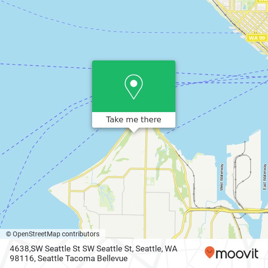 Mapa de 4638,SW Seattle St SW Seattle St, Seattle, WA 98116