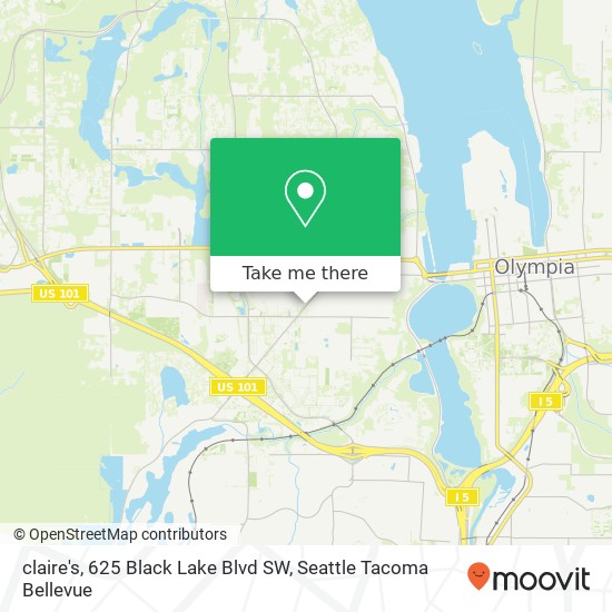 Mapa de claire's, 625 Black Lake Blvd SW