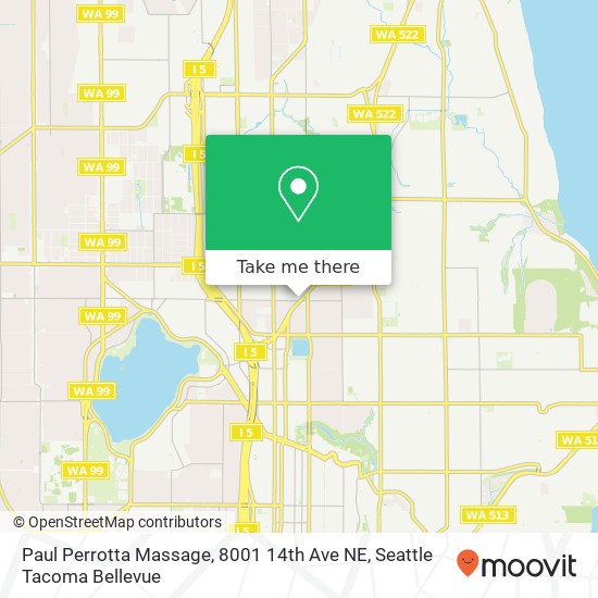 Mapa de Paul Perrotta Massage, 8001 14th Ave NE