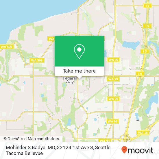 Mapa de Mohinder S Badyal MD, 32124 1st Ave S