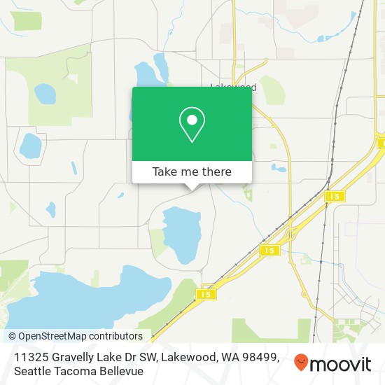 Mapa de 11325 Gravelly Lake Dr SW, Lakewood, WA 98499