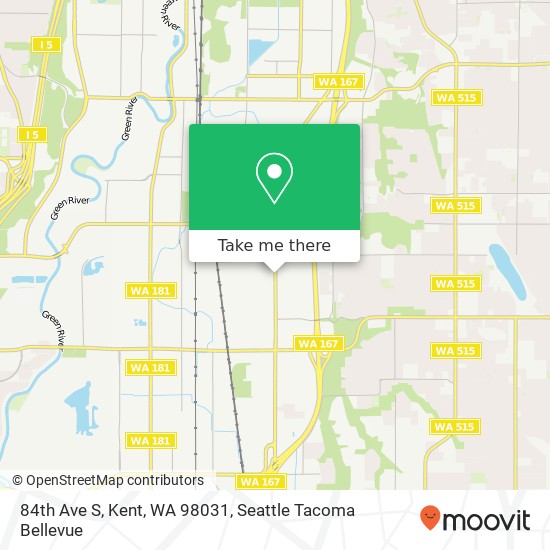 84th Ave S, Kent, WA 98031 map