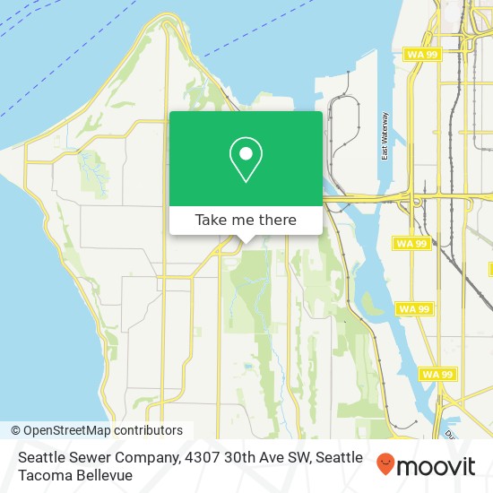 Mapa de Seattle Sewer Company, 4307 30th Ave SW