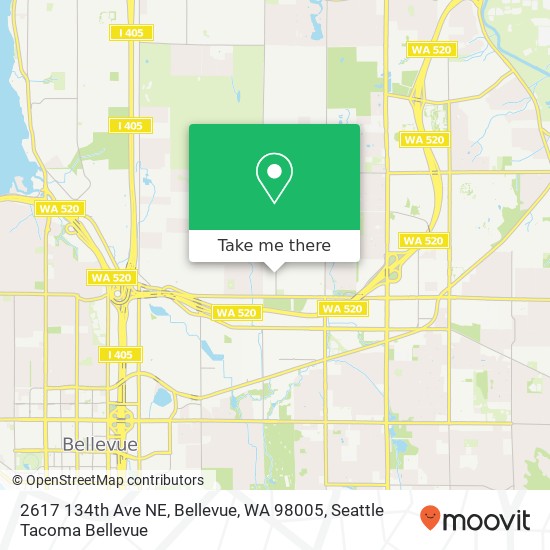 Mapa de 2617 134th Ave NE, Bellevue, WA 98005