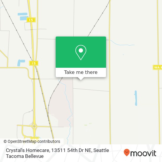 Mapa de Crystal's Homecare, 13511 54th Dr NE