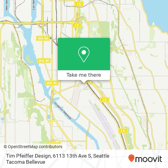 Mapa de Tim Pfeiffer Design, 6113 13th Ave S