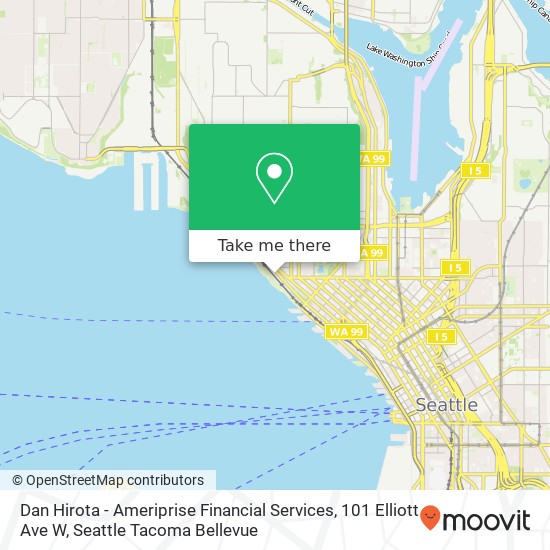 Mapa de Dan Hirota - Ameriprise Financial Services, 101 Elliott Ave W