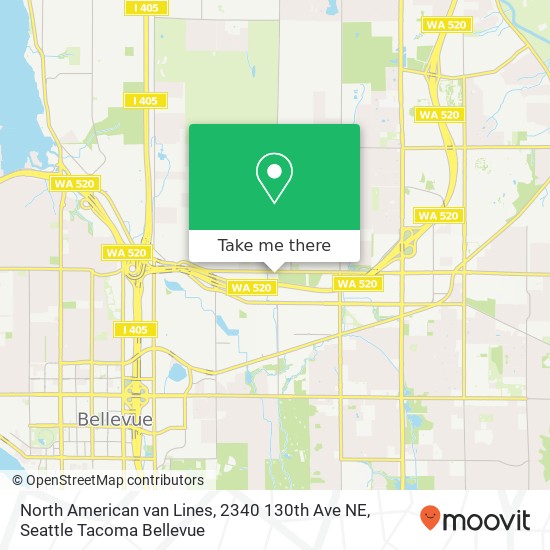 Mapa de North American van Lines, 2340 130th Ave NE