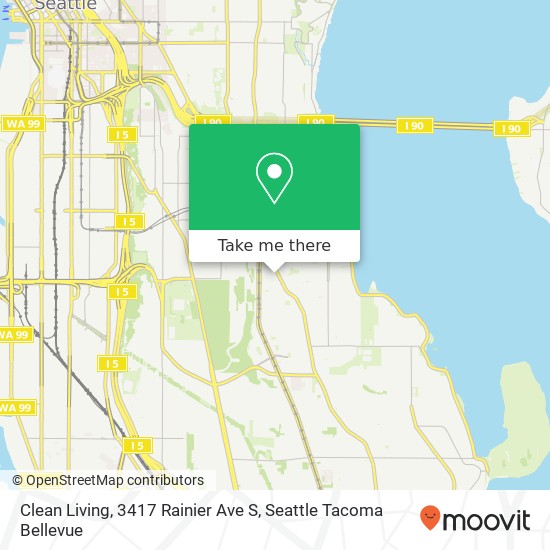 Clean Living, 3417 Rainier Ave S map