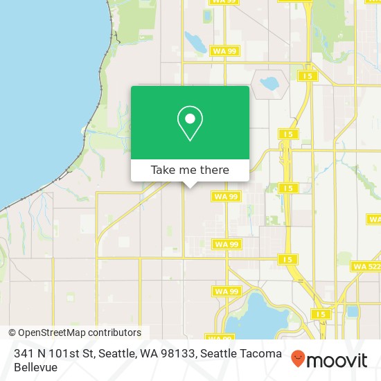 Mapa de 341 N 101st St, Seattle, WA 98133