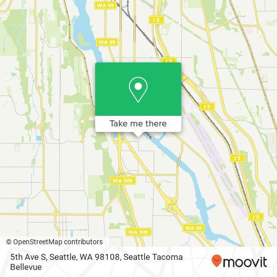 Mapa de 5th Ave S, Seattle, WA 98108