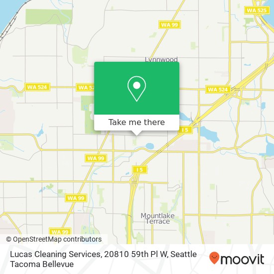 Mapa de Lucas Cleaning Services, 20810 59th Pl W