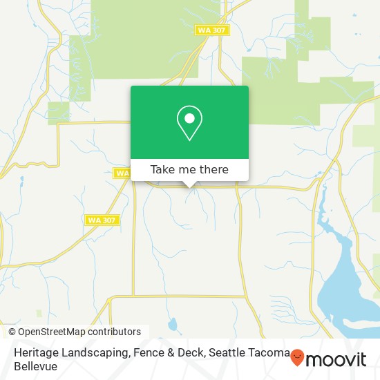 Mapa de Heritage Landscaping, Fence & Deck, 4185 NE Gunderson Rd