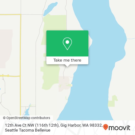 Mapa de 12th Ave Ct NW (116th 12th), Gig Harbor, WA 98332