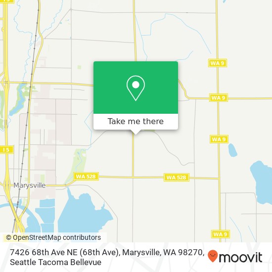 Mapa de 7426 68th Ave NE (68th Ave), Marysville, WA 98270