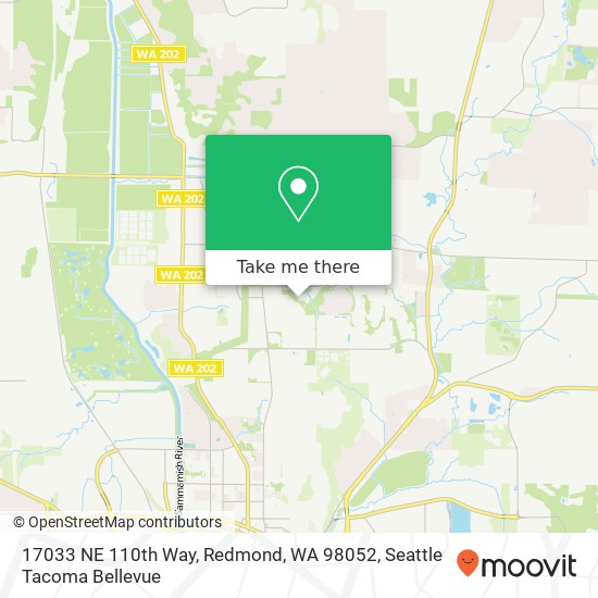 Mapa de 17033 NE 110th Way, Redmond, WA 98052