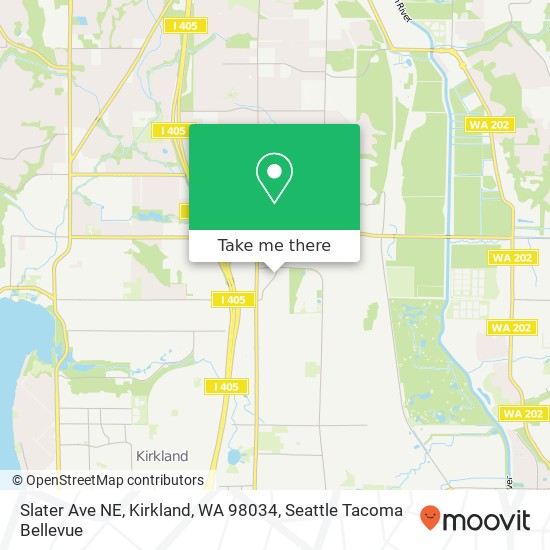 Mapa de Slater Ave NE, Kirkland, WA 98034