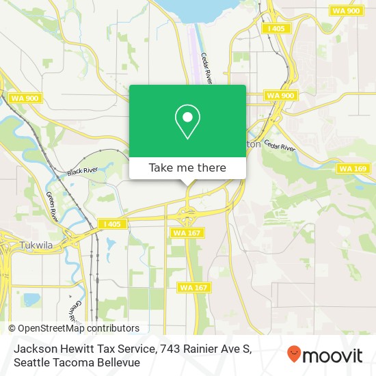 Jackson Hewitt Tax Service, 743 Rainier Ave S map