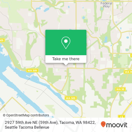 Mapa de 2927 59th Ave NE (59th Ave), Tacoma, WA 98422