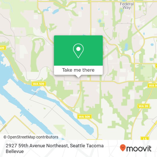 2927 59th Avenue Northeast, 2927 59th Ave NE, Tacoma, WA 98422, USA map