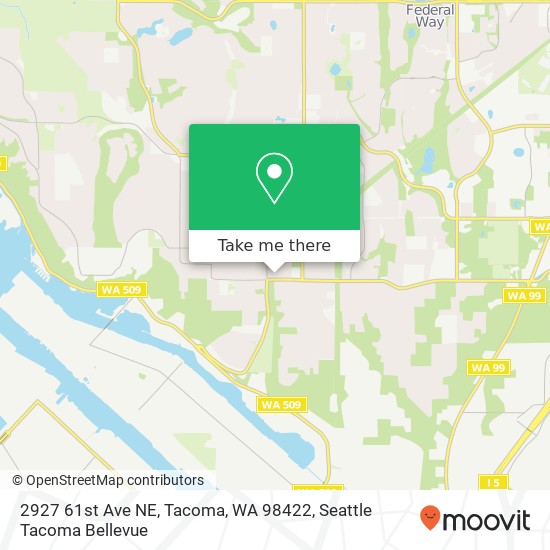 Mapa de 2927 61st Ave NE, Tacoma, WA 98422