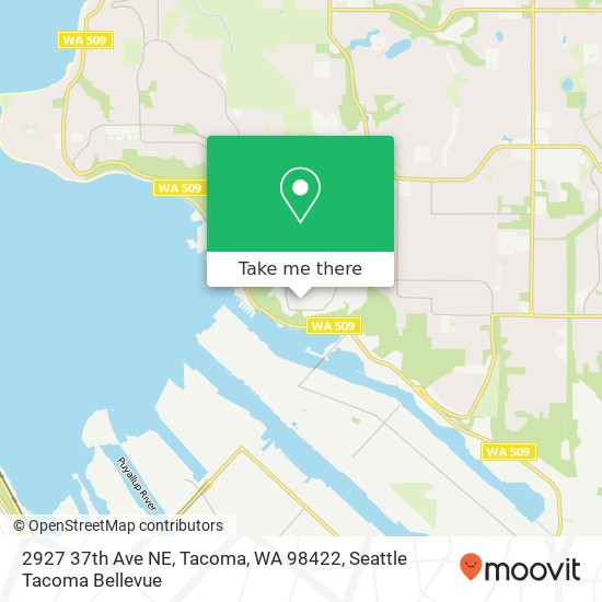 Mapa de 2927 37th Ave NE, Tacoma, WA 98422