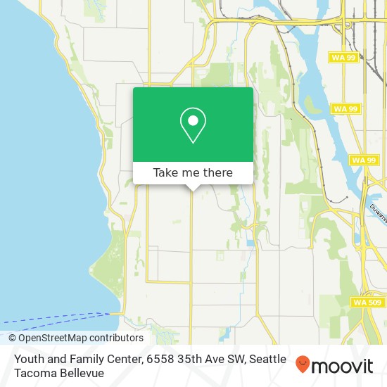 Youth and Family Center, 6558 35th Ave SW map