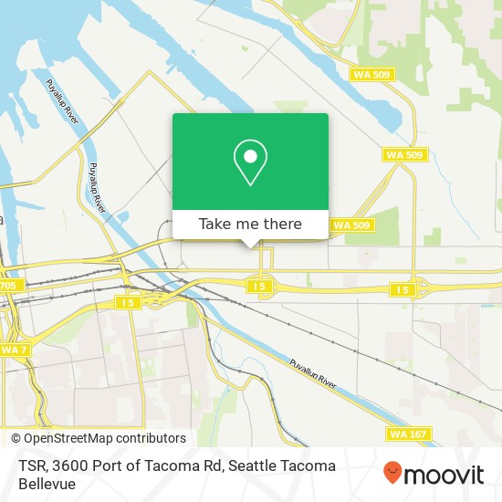 TSR, 3600 Port of Tacoma Rd map