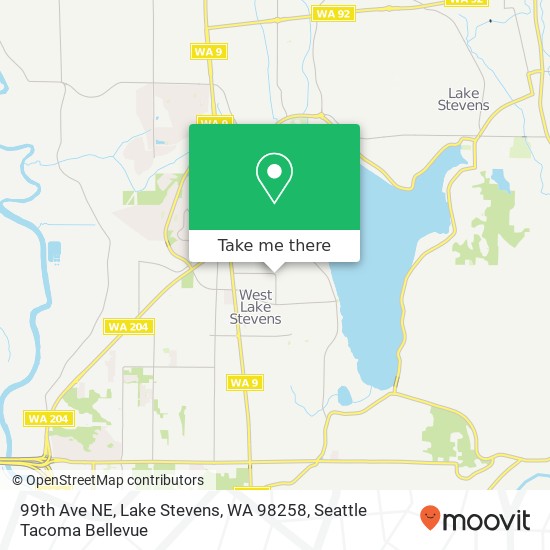 Mapa de 99th Ave NE, Lake Stevens, WA 98258