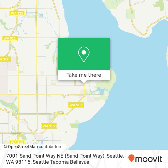 7001 Sand Point Way NE (Sand Point Way), Seattle, WA 98115 map