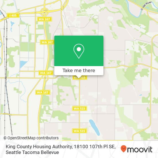 King County Housing Authority, 18100 107th Pl SE map