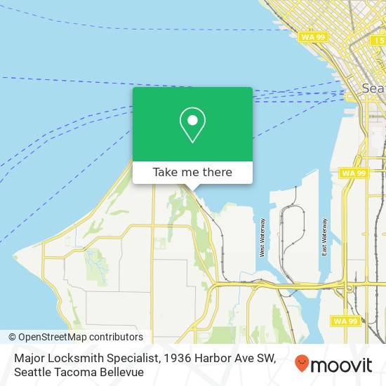 Mapa de Major Locksmith Specialist, 1936 Harbor Ave SW