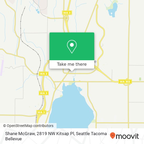 Shane McGraw, 2819 NW Kitsap Pl map
