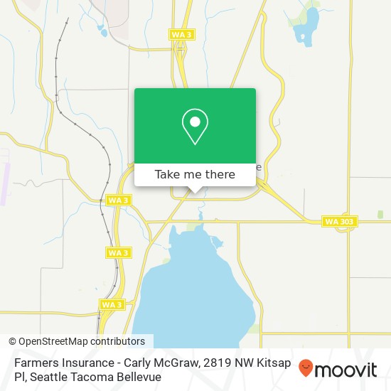 Mapa de Farmers Insurance - Carly McGraw, 2819 NW Kitsap Pl