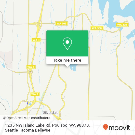 Mapa de 1235 NW Island Lake Rd, Poulsbo, WA 98370