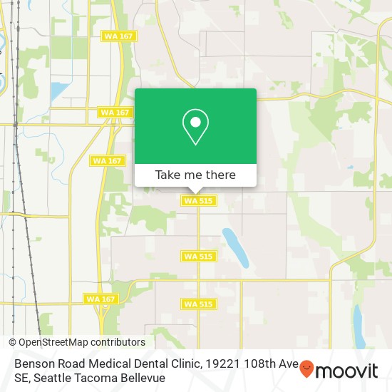 Benson Road Medical Dental Clinic, 19221 108th Ave SE map