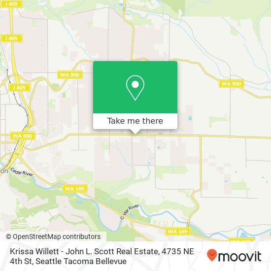 Mapa de Krissa Willett - John L. Scott Real Estate, 4735 NE 4th St