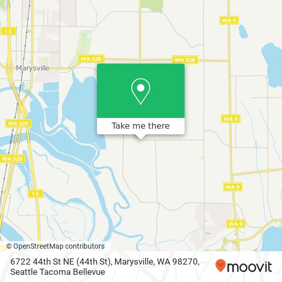 Mapa de 6722 44th St NE (44th St), Marysville, WA 98270