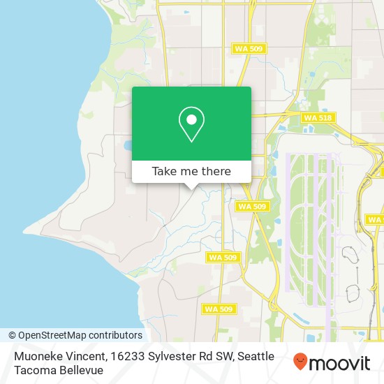 Mapa de Muoneke Vincent, 16233 Sylvester Rd SW