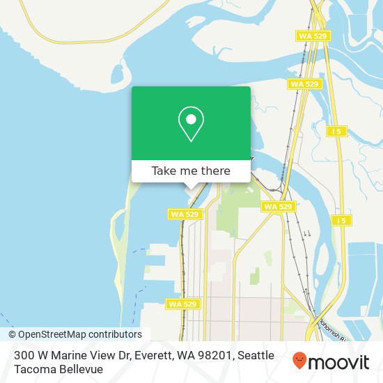 Mapa de 300 W Marine View Dr, Everett, WA 98201