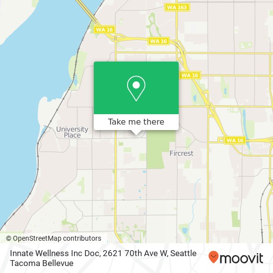 Innate Wellness Inc Doc, 2621 70th Ave W map