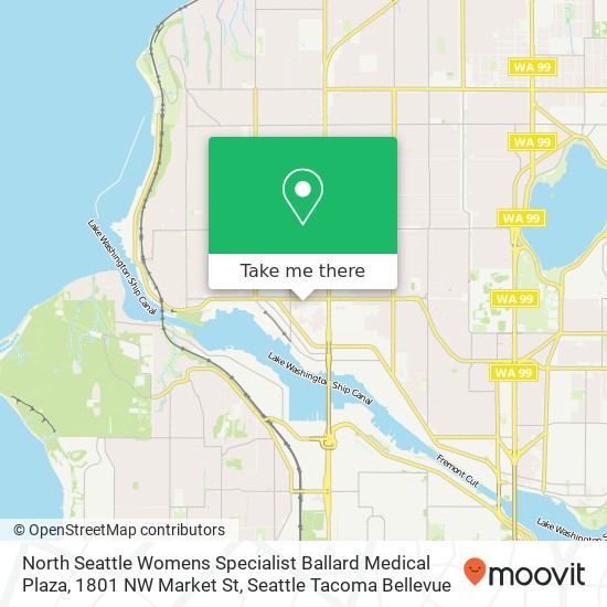 North Seattle Womens Specialist Ballard Medical Plaza, 1801 NW Market St map