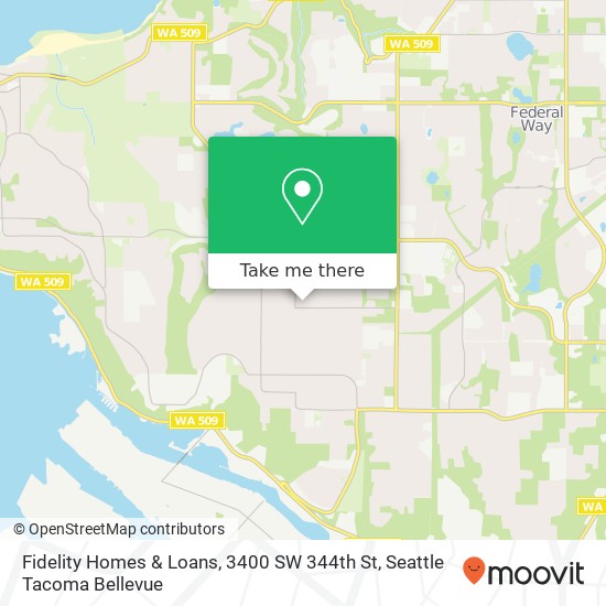 Mapa de Fidelity Homes & Loans, 3400 SW 344th St