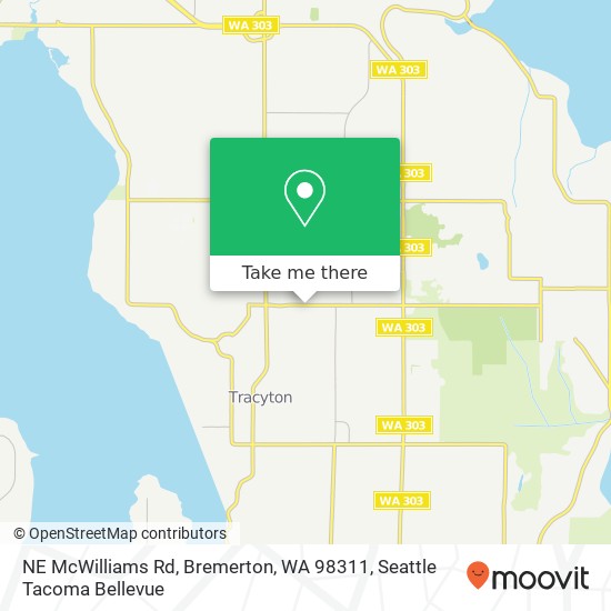 Mapa de NE McWilliams Rd, Bremerton, WA 98311