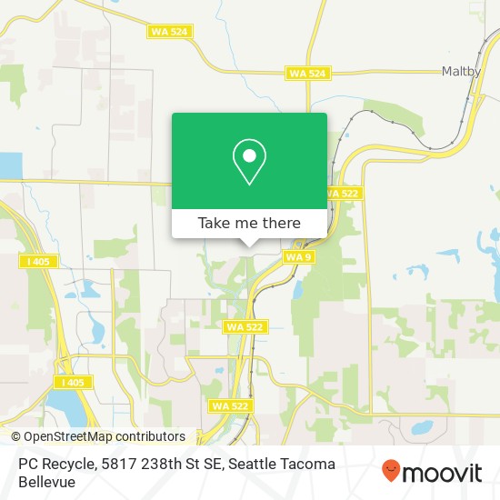 Mapa de PC Recycle, 5817 238th St SE