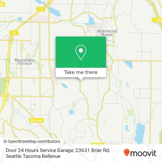 Mapa de Door 24 Hours Service Garage, 23631 Brier Rd