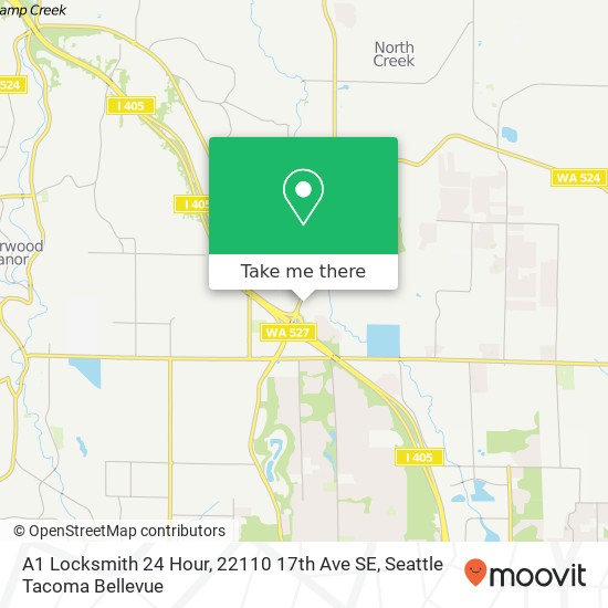 A1 Locksmith 24 Hour, 22110 17th Ave SE map