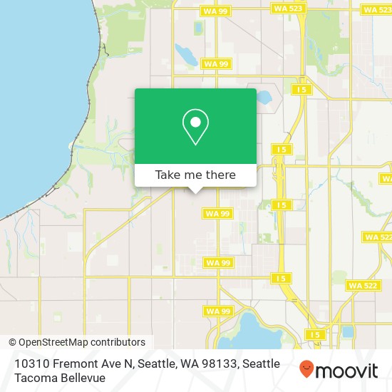 Mapa de 10310 Fremont Ave N, Seattle, WA 98133