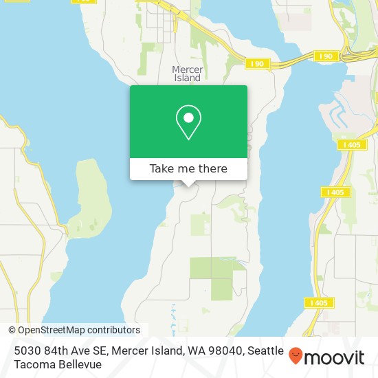 Mapa de 5030 84th Ave SE, Mercer Island, WA 98040